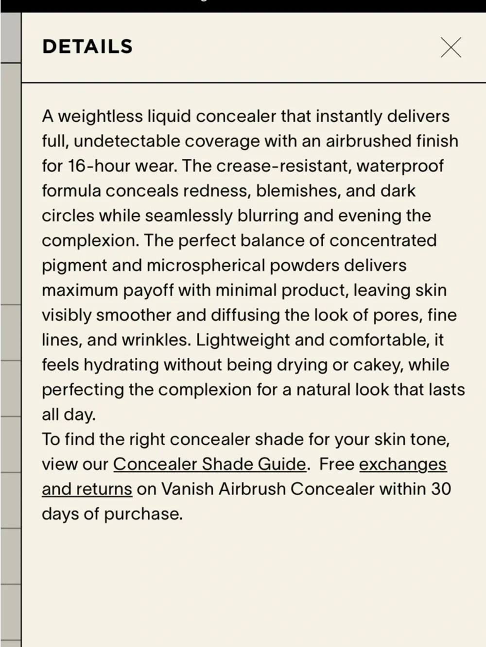 Hourglass Vanish Airbrush Concealer — Beech